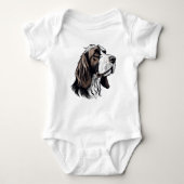 Bloodhound dog portrait  romper (Voorkant)