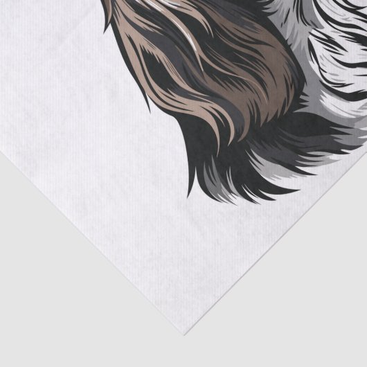 Bloodhound dog portrait tissuepapier (Detail)