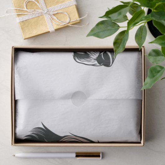 Bloodhound dog portrait tissuepapier (Geschenk)