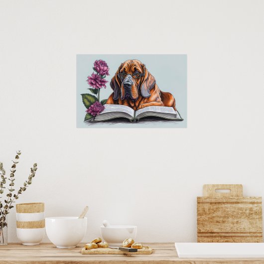 Bloodhound Dog Poster (Keuken)