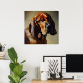 Bloodhound Dog Poster (Thuiskantoor)