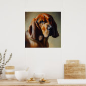Bloodhound Dog Poster (Keuken)