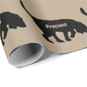 Bloodhound Dog Silhouette Cadeaupapier (Rol Hoek)