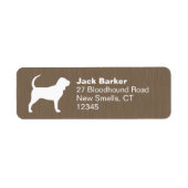 Bloodhound Dog Silhouette Return Address Labels (Voorkant)