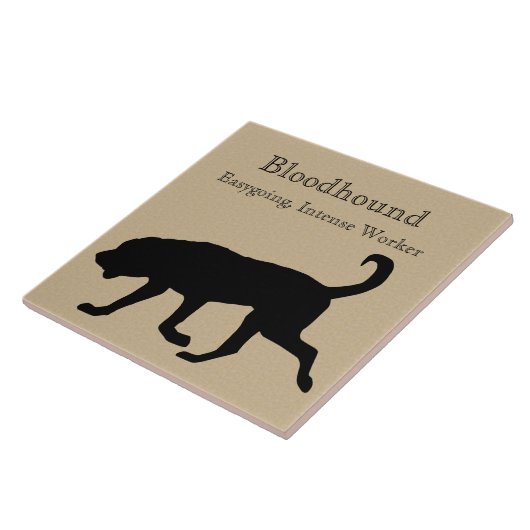 Bloodhound Dog Silhouette Tegeltje (Zijkant)