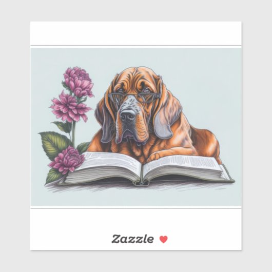 Bloodhound Dog Sticker (Vel)