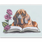 Bloodhound Dog Sticker (Voorkant)