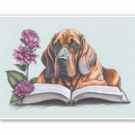Bloodhound Dog Sticker (Voorkant)