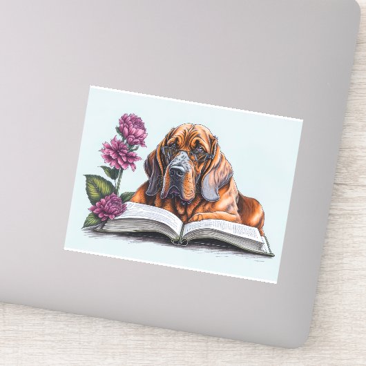 Bloodhound Dog Sticker (Detail)