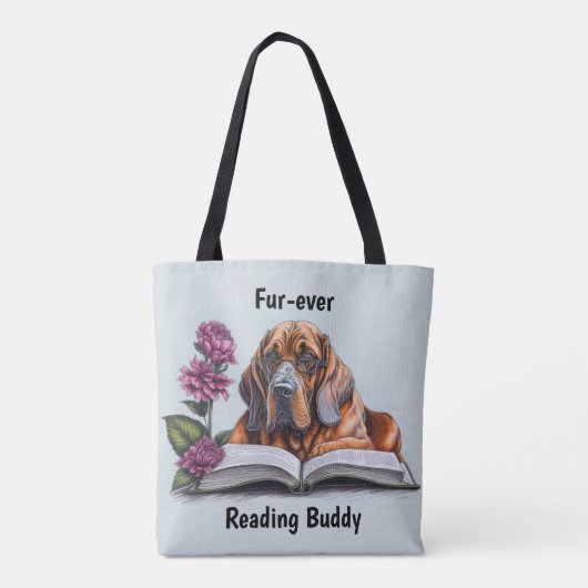 Bloodhound Dog Tote Bag (Achterkant)