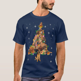 Bloodhound Dog Xmas Tree Lighting Bloodhound Chris T-shirt