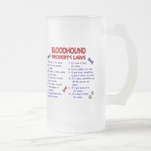 BLOODHOUND Eigendomwetten 2 Matglas Bierpul (Rechts)