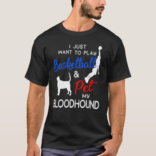 Bloodhound Funny Basketball Dog Owner Xmas T-shirt (Voorkant)
