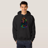 Bloodhound Gay Pride Dog LGBT Rainbow Flag Bloodho Hoodie (Voorkant volledig)