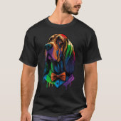 Bloodhound Gay Pride Dog LGBT Rainbow Flag Bloodho T-shirt (Voorkant)