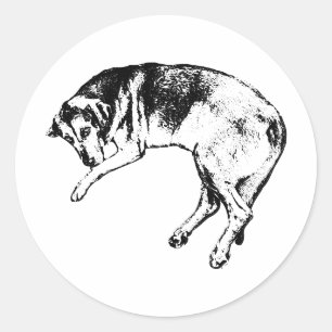 Bloodhound Gezicht Sticker Ink Dog Art