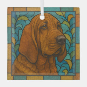 Bloodhound "Glas in lood" Glas Ornament