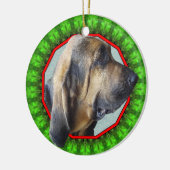 Bloodhound Happy Howliday Keramisch Ornament (Links)