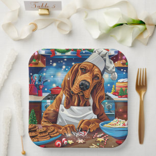 Bloodhound Holiday Baking: Feestelijke Kerst Papieren Bordje