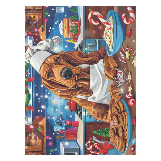 Bloodhound Holiday Baking: Feestelijke Kerst Tafelkleed (Voorkant)