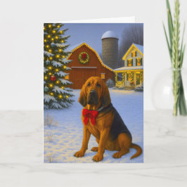 Bloodhound Holiday Card Feestdagen Kaart