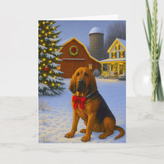 Bloodhound Holiday Card Feestdagen Kaart