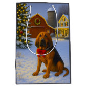 Bloodhound Holiday Card Medium Cadeauzakje (Voorkant)