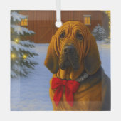 Bloodhound Holiday  Glas Ornament (Voorkant)