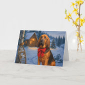 Bloodhound Holiday  Kaart (Gele Bloem)
