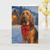 Bloodhound Holiday  Kaart (Gele Bloem)