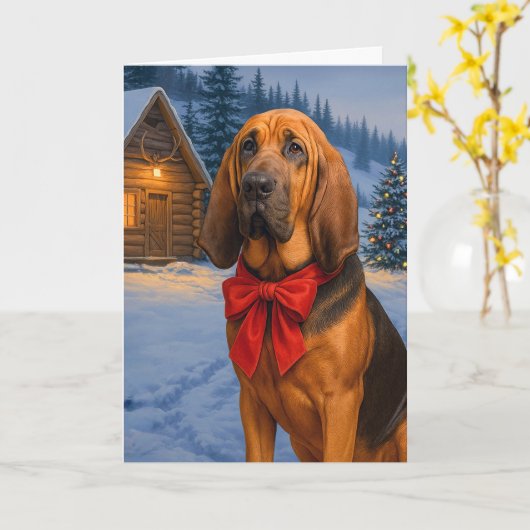 Bloodhound Holiday  Kaart (Gele Bloem)