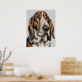 Bloodhound - Hond Art Print (Keuken)