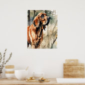 Bloodhound - Hond Art Print (Keuken)