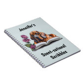 Bloodhound hond gepersonaliseerd notitieboek (Rechterzijde)