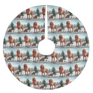 Bloodhound Hond in Sneeuw Kerstmis Kerstboom Rok