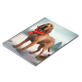 Bloodhound Hond in Sneeuw Kerstmis Notitieboek (Linkerzijde)