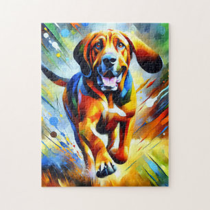 Bloodhound Honden Acryl Kunstprint Hondenliefhebbe Legpuzzel