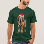 Bloodhound Hondenliefhebber Funny Christmas T-shirt (Voorkant)