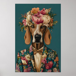 Bloodhound In Pak Poster, Bloodhound Portret Poster