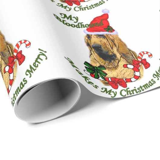 Bloodhound kerstavond cadeaupapier (Rol Hoek)