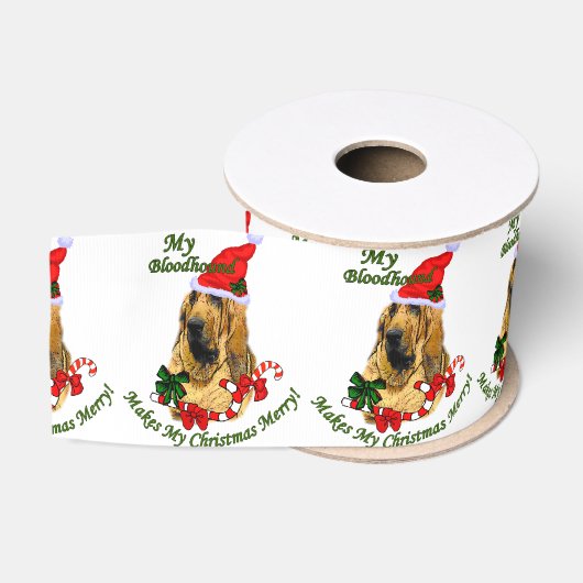 Bloodhound kerstavond grosgrain lint (Spoel)