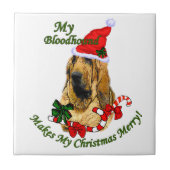 Bloodhound kerstavond tegeltje (Voorkant)