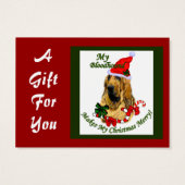 Bloodhound kerstcadeautags visitekaartjes (Achterkant)