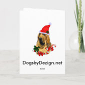 Bloodhound kerstcadeautjes feestdagen kaart (Achterkant)