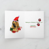 Bloodhound kerstcadeautjes feestdagen kaart (Binnen)