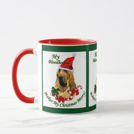 Bloodhound kerstcadeautjes mok (Links)