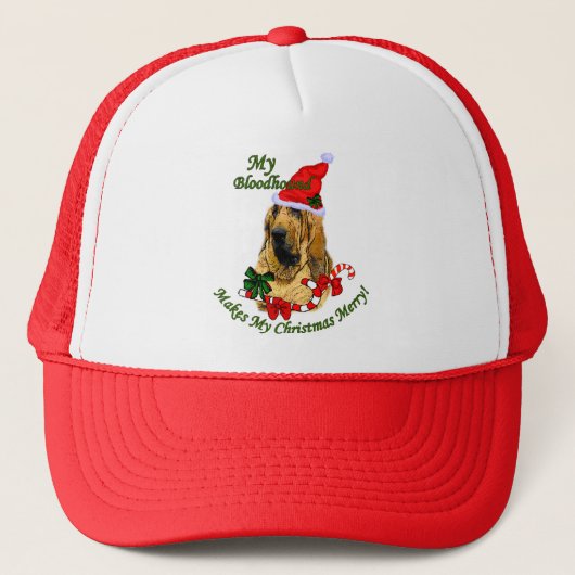 Bloodhound kerstcadeautjes trucker pet (Voorkant)
