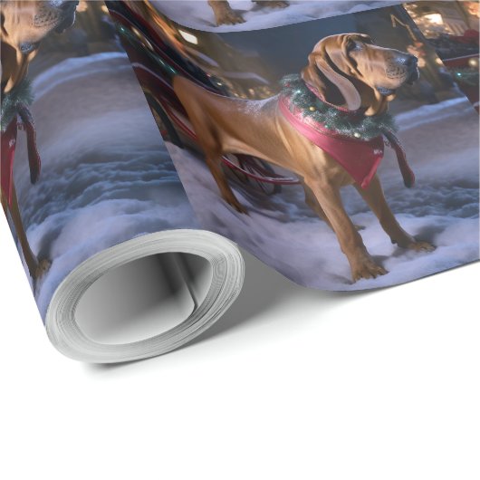 Bloodhound Kerstfeest Seizoen Cadeaupapier (Rol Hoek)