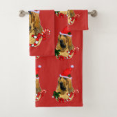 Bloodhound Kerstman Kerstmis Bad Handdoek (Insitu)