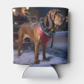 Bloodhound Kerstmis Feestelijk Seizoen Blikjeskoeler (Achterkant)